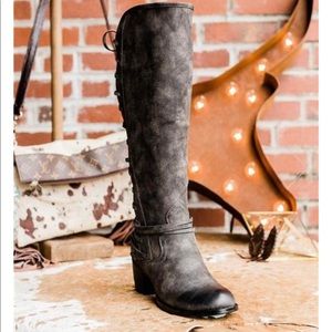 Laced and loaded adjustable calf riding boot